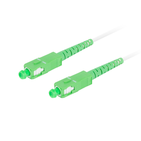 Cablu retea fibra optica cu lungime 10 m si conectori SC/APC-SC/APC, Lanberg Z43074, SM, SIMPLEX 3.0MM G657B3 LSZH, alb [3]