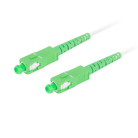 Cablu retea fibra optica cu lungime 15 m si conectori SC/APC-SC/APC, Lanberg Z43085, SM, SIMPLEX 3.0MM G657A2 LSZH, alb [1]