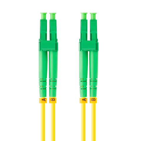 Cabluri Fibra Optica - Cablu retea fibra optica cu lungime 3 m si conectori LC/APC-LC/APC, Lanberg Z43320, SM, DUPLEX 3.0MM G657A1 LSZH, galben