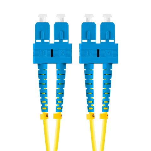 Cabluri Fibra Optica - Cablu retea fibra optica cu lungime 5 m si conectori SC/UPC-SC/UPC, Lanberg Z43098, SM, DUPLEX 3.0MM G657A1 LSZH, galben