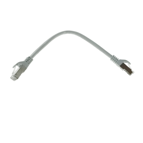 Cabluri retea internet - Cablu retea-patchcord CAT6 FTP, Lanberg 43612, 2 X RJ45, lungime 25cm, AWG26, 10Gb/s-250MHz, de legatura retea, ethernet, gri