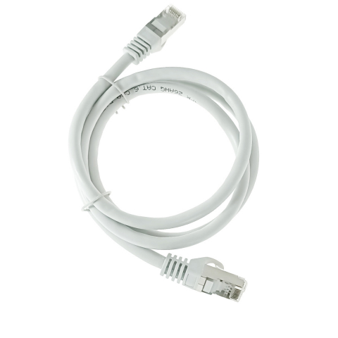 Cabluri retea internet - Cablu retea-patchcord CAT6 FTP, Lanberg 43614, 2 X RJ45, lungime 1m, AWG26, 10Gb/s-250MHz, de legatura retea, ethernet, gri