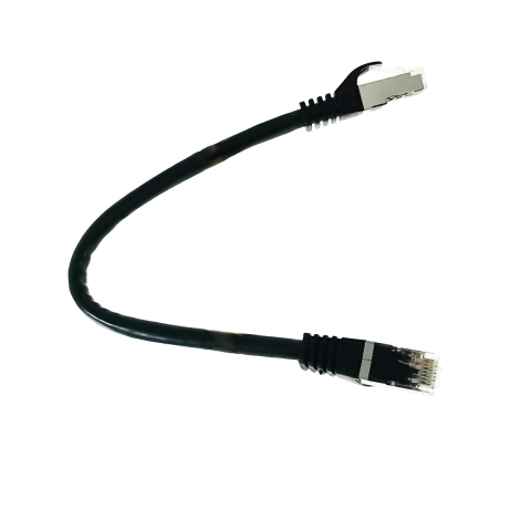 Cablu FTP tip patch - Cablu retea-patchcord CAT6 FTP, Lanberg 43618, 2 X RJ45, lungime 25cm, AWG26, 10Gb/s-250MHz, de legatura retea, ethernet, negru
