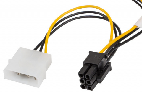 Cablu splitter in Y , Lanberg 41308, Molex 3-pin tata cu Molex 3-pin mama, la BTX cu 6 pini, 15 cm [4]