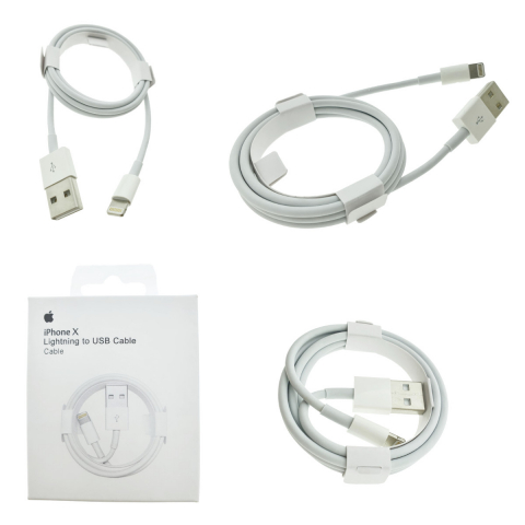 Cablu tip Lightning la USB, pentru iPhoneX, Apple, A1480, 1m, alb, in blister, 1856 [2]