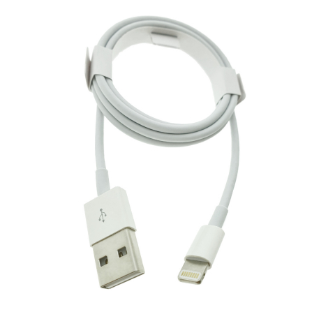 Cabluri iPhone - Cablu tip Lightning la USB, pentru iPhoneX, Apple, A1480, 1m, alb, in blister, 1856