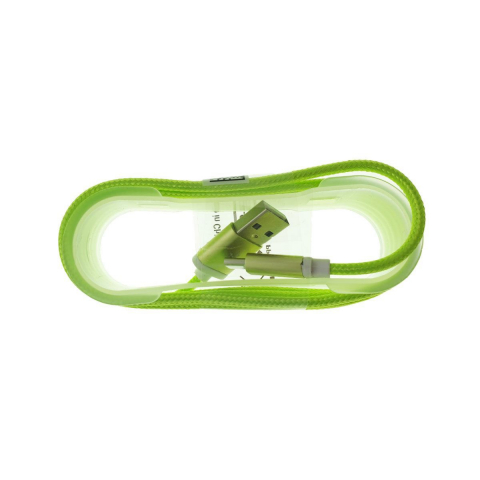 Cablu USB 2.0 la USB tip C, invelis textil, 120cm, verde, CTTC01G [7]