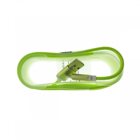 Cablu USB 2.0 la USB tip C, invelis textil, 120cm, verde, CTTC01G [3]