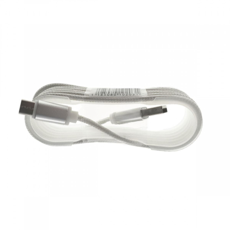 USB la TYPE-C - Cablu USB 2.0 la USB tip C, invelis textil,140cm,alb,CTTC01W