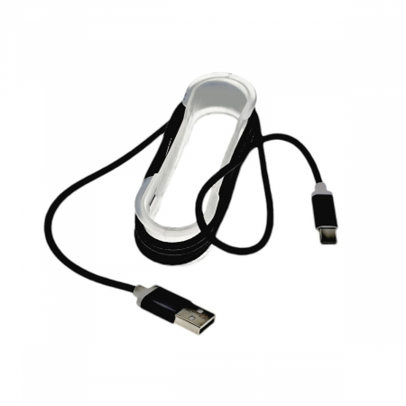 Cablu USB 2.0 la USB tip C, invelis textil,140cm,negru,CTTC01B [2]