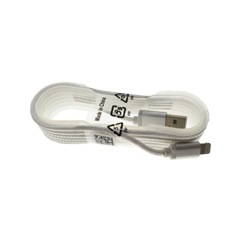 Cablu USB 2.0 lightning,invelis textil,100cm,alb [2]