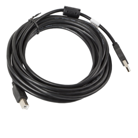 Cablu USB 2.0 pentru imprimanta, Lanberg 41351, lungime 5 m, cu miez de ferita, USB-A tata la USB-B tata, negru [2]