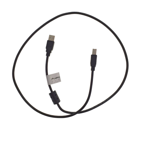 Cablu USB 2.0 pentru imprimanta, Lanberg 42864, lungime 100cm, cu miez de ferita, USB-A tata la USB-B tata, negru [5]