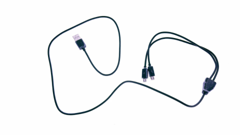 Cablu USB la 2 x microUSB, 1m Black, [4]