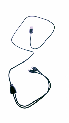 Cablu USB la 2 x microUSB, 1m Black, [6]