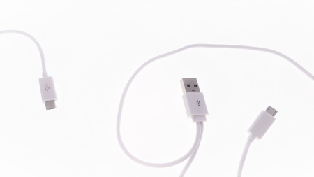 USB la microUSB - Cablu USB la 2 x microUSB, alb