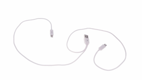 Cablu USB la 2 x microUSB, alb [9]