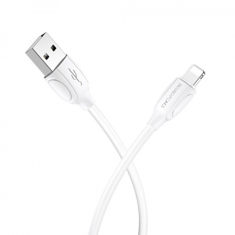 Cablu USB tata si conector compatibil lightning tata, Borofone BX19 Benefit, lungime 1m, alb [7]