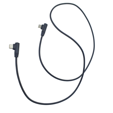USB la TYPE-C - Cablu USB tip C tata la USB tip C tata, in unghi de 90 grade la ambele capete, 100 cm, Revolution 112, interfata USB 2.0, carcasa aluminiu, negru