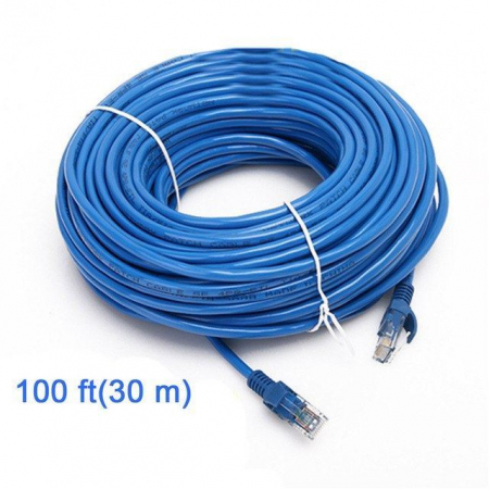 Cablu UTP cat.5,mufat 2xRJ45,lungime 30m,de legatura retea,ethernet,albastru [1]