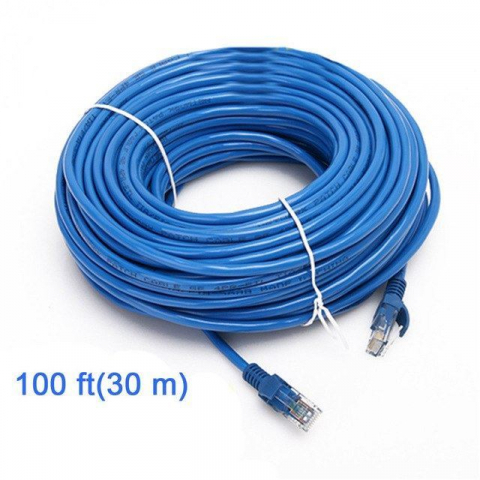 Cablu UTP cat.5,mufat 2xRJ45,lungime 30m,de legatura retea,ethernet,albastru [4]