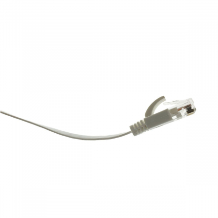 Cablu UTP cat.6,mufat 2xRJ45,lungime 10m,plat,de legatura retea,ethernet,alb [3]