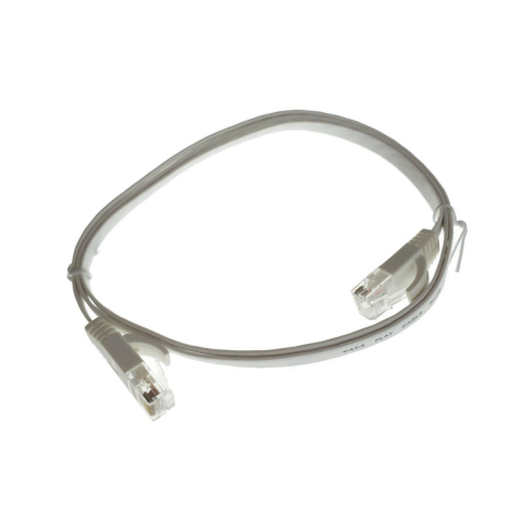 Cablu UTP cat.6,mufat 2xRJ45,lungime 1m,plat,de legatura retea,ethernet,alb [8]