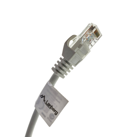 Cablu UTP, Lanberg 40449, cat.5e, mufat 2xRJ45, lungime 20m, AWG 26, 100 MHz, de legatura retea, ethernet, gri [10]