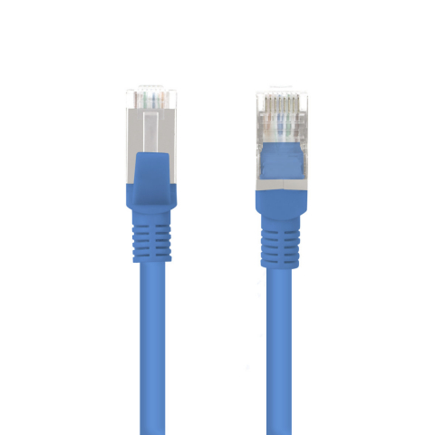 Cablu UTP, Lanberg 40458, cat.5e, mufat 2xRJ45, lungime 15m, AWG 26, 100 MHz, de legatura retea, ethernet, albastru [2]