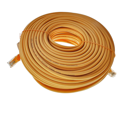 Cablu UTP, Lanberg 42812, cat.5e, mufat 2xRJ45, lungime 50m, AWG 26, 100 MHz, de legatura retea, ethernet, portocaliu [9]