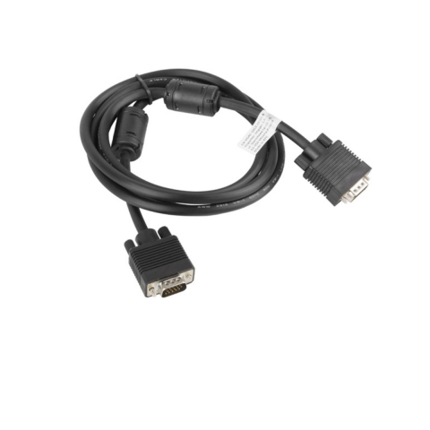 Cablu VGA - Cablu VGA tata-tata, lungime 1.8m, Lanberg 41386, ecranare dubla si miez ferita, negru