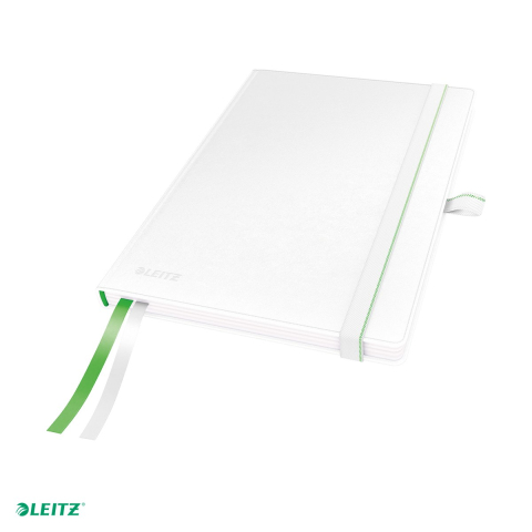 Caiete - Caiet birou A5 dictando Leitz Complete, carton 100 g/mp, 80 file, 8 file perforate, alb