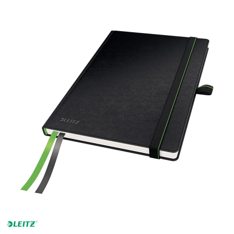Caiete - Caiet de birou Leitz Complete, A5, matematica, pentru documente perforate, 80 file, 8 file perforate, hartie 100 g/mp, negru
