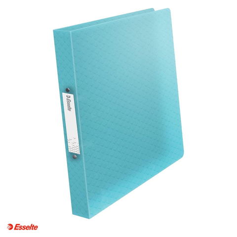 Caiete mecanice A4 - Caiet mecanic A4 2 inele 25mm/32mm coperta flexibila Esselte Colour'breeze, autoadeziv, capacitate 140 file, albastru