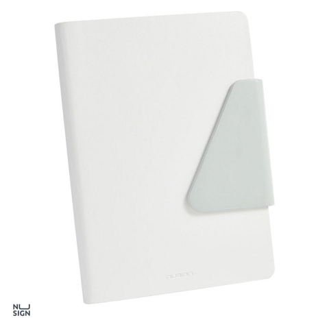 Liniatura Dictando (Linii) A5 - Caiet Nusign A5, 96 file, linii, birou, dictando, coperta piele clapeta, alb