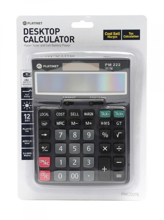 Calculator de birou Platinet PMC222TE 41066,afisaj 3 linii,Tax&Business,12 digiti [2]