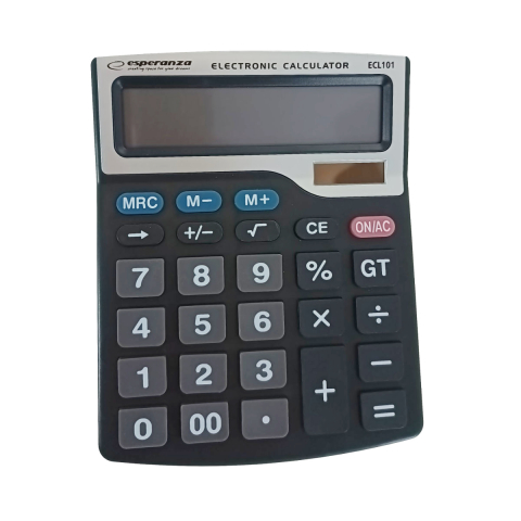 Calculator electronic de birou, Esperanza 90354, dimensiuni 195 x 152 x 35 mm, afisaj mare de 12 cifre, negru [2]