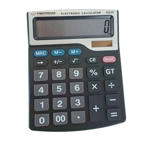 Calculator electronic de birou, Esperanza 90354, dimensiuni 195 x 152 x 35 mm, afisaj mare de 12 cifre, negru [3]