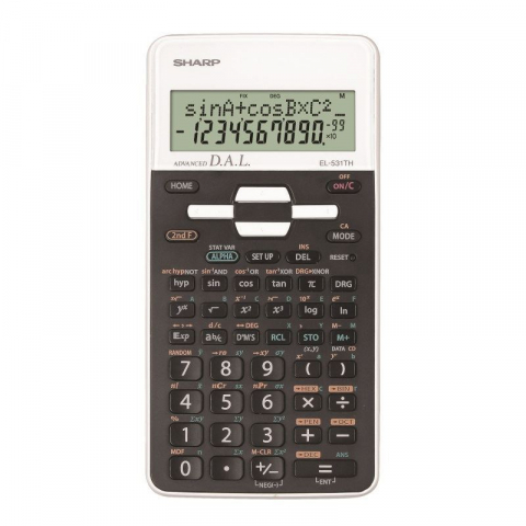 Calculator stiintific Sharp EL-531TH,273 functii,10 digiti,161x80x15mm,negru cu alb [4]