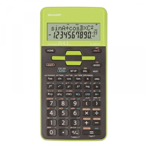 Calculator stiintific Sharp EL-531TH,273 functii,10 digiti,161x80x15mm,negru cu verde [6]