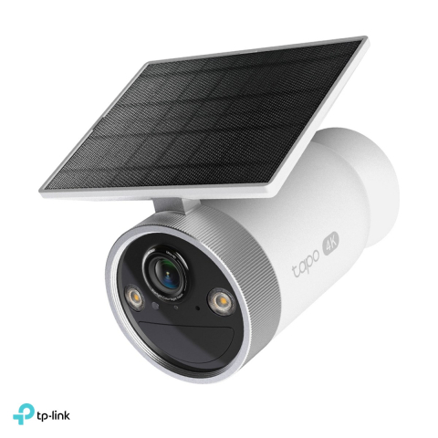 Camere de supraveghere - Camera de supraveghere exterior TP-Link Tapo C465, 4K 8MP, acumulator 7800 mAh si panou solar incorporat, Wi-Fi dual band, AI, vedere nocturna color, IP65, alb