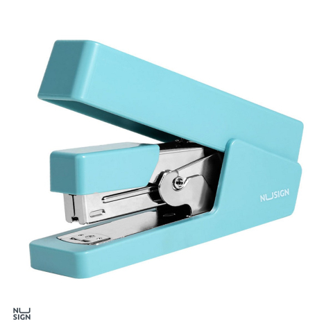 Birotica papetarie - Capsator 25 coli 26/6 corp metal bleu 081, Nusign, cu baza antiderapanta, pentru capse 24/6, albastru