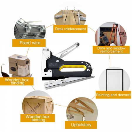 Capsator cu capse,multifunctional,pentru decorare,fixare materiale,4-14mm [2]