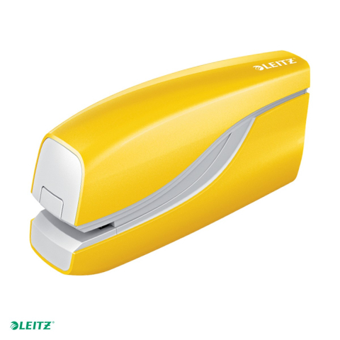 Tehnica de birou - Capsator electric Leitz WOW NeXXt Series, cu baterii, capsare 10 coli, 1000 capse e1 incluse, galben