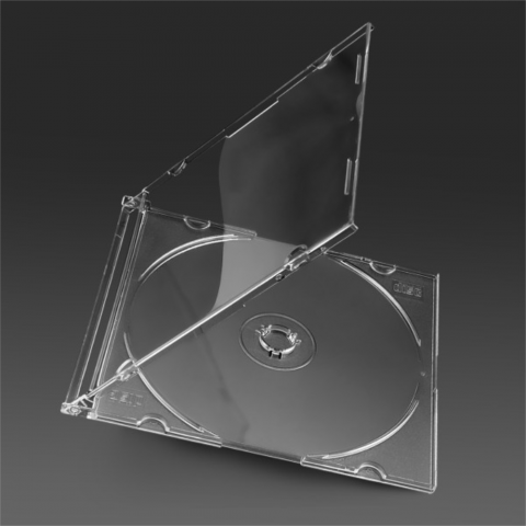 Carcasa CD Slim - Carcasa CD Slim Clear 5.22 mm, din plastic transparent