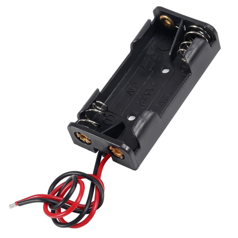 Suporturi si Carcase pentru Baterii - Suport Baterii 2xAAA R03 Fara Capac, cu Fire - Alimentare 3V Proiecte Electronice DIY Jucarii Montaj in Carcasa 52x24mm