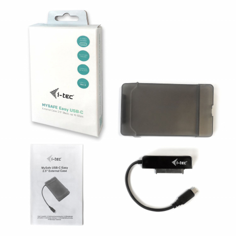Carcasa externa MySafe i-tec, USB-C 3.1 pentru HDD/SSD 2.5'' SATA, neagra [11]
