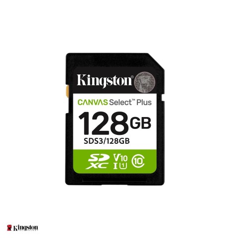 Medii de stocare - Card de memorie Kingston 128GB SDXC Canvas Select+ Gen3 150MB/s clasa 10 UHS-I U1 V10