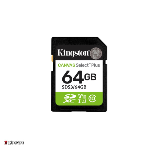 Medii de stocare - Card de memorie Kingston SDXC 64GB Canvas Select+ Gen3 R100MB s, V10, U1, viteza citire 100 MB/s