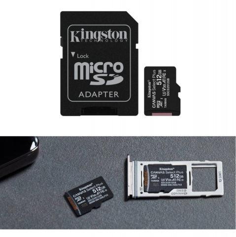 Card de memorie MicroSD Kingston Canvas Select Plus, 512GB, UHS-I, 100MB/s, cu adaptor [2]